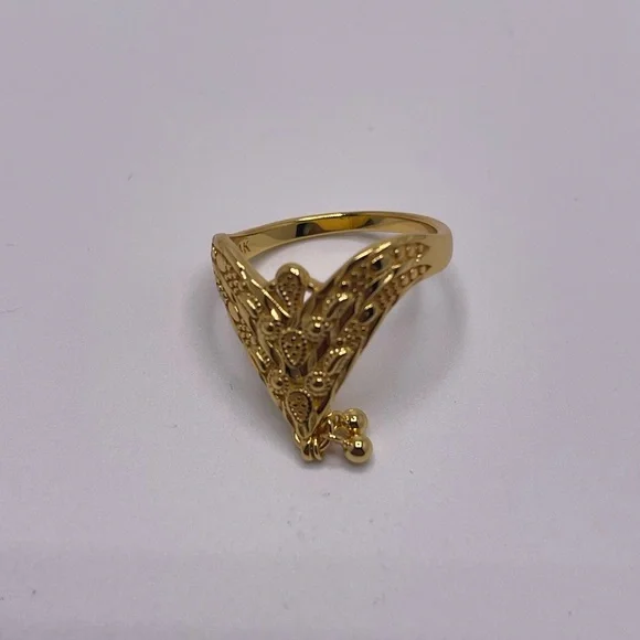 Holiday Sale: Custom-Made 22K Yellow Gold Vermeil Dangling Ring - Picture 5 of 5